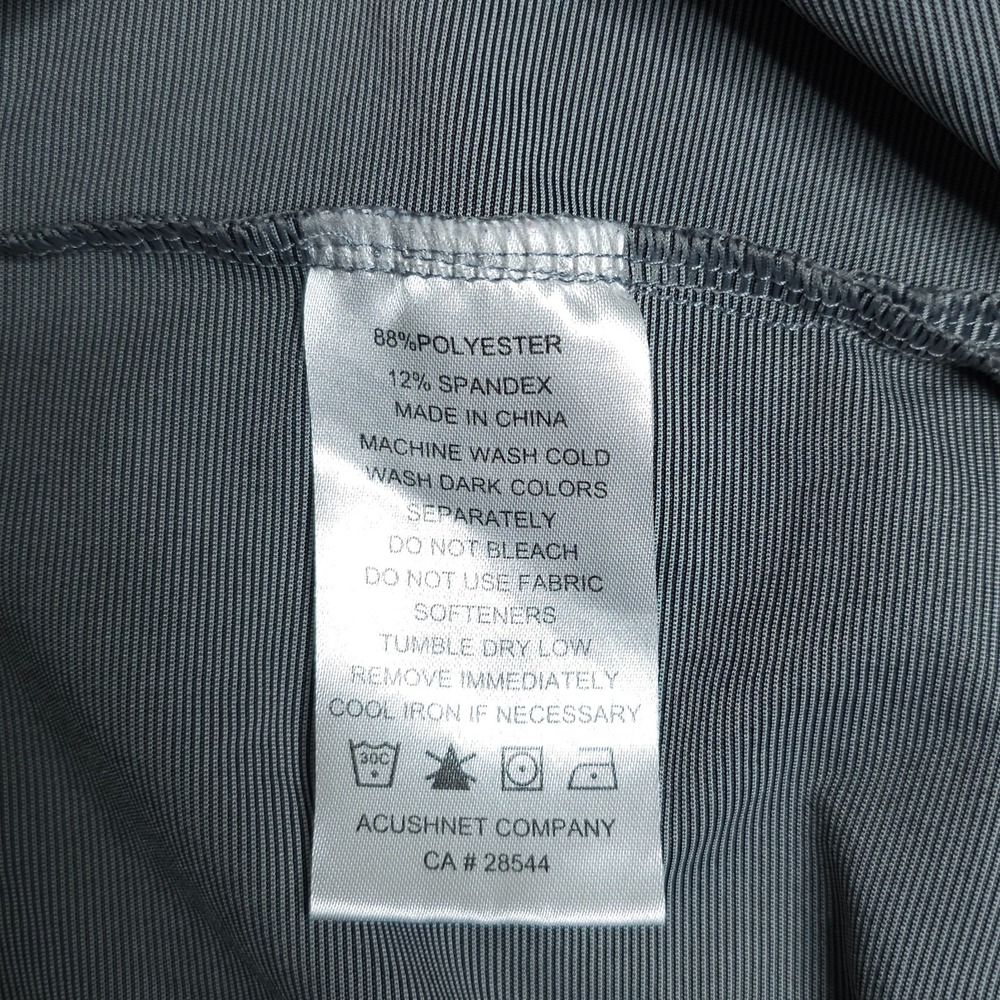 FootJoy FJ Golf Polo Shirt Mens XL Gray Striped Short‎ Sleeve Performance Tech - Picture 7 of 9